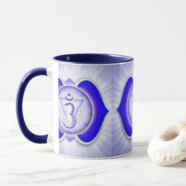 Taza Diseño de la impresión del modelo de Chakra del (Con donut)