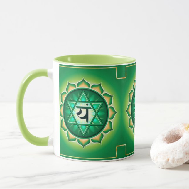 Taza Diseño de la impresión del modelo de Chakra del (Con donut)