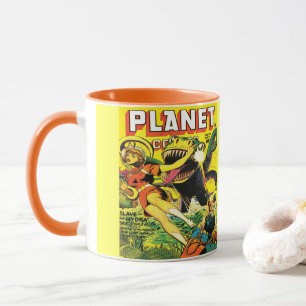 TAZA DISEÑO DE LA TAPA DE ARTE GRÁFICO DE SCI FI PLAN