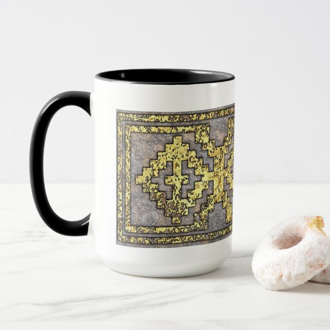 Taza Diseño de las tejas, Cañones conversando, Nuevo Mé (Con donut)