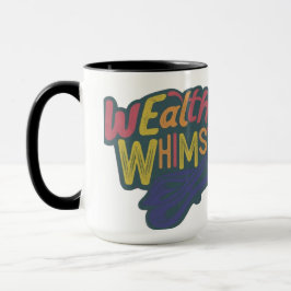 Taza Diseño de letras de colores múltiples "adinerados"