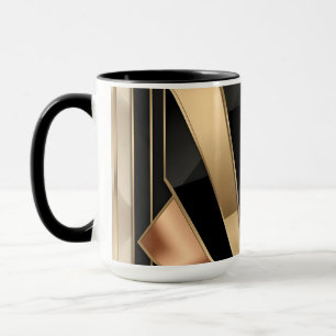 Taza Diseño de lujo geométrico de ráfaga solar Art Deco