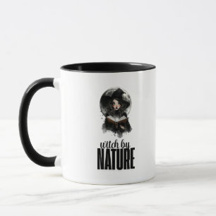 Taza Diseño de Luna Llena Naturaleza Bruja Gótica ta