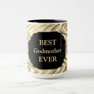 Taza Diseño de Luxury Gold ‘Mejor Madrina de la Histori