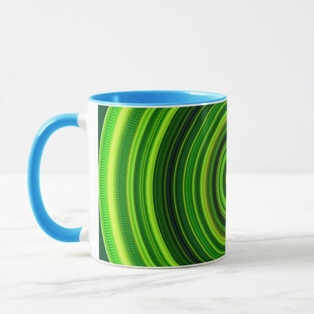 Taza Diseño de Mandala verde geométrica-64555 (Izquierda)