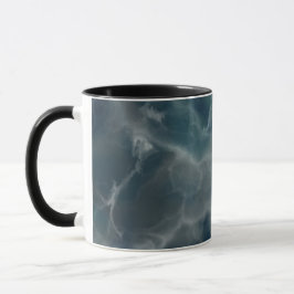 Taza Diseño de mármol azul marino realista
