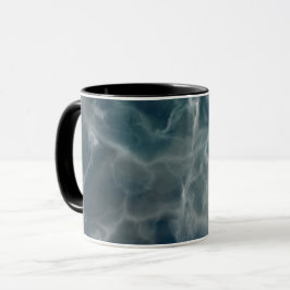Taza Diseño de mármol azul marino realista