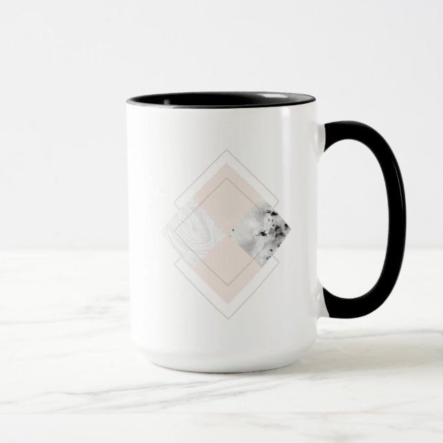 Taza Diseño de mármol geométrico (Derecha)