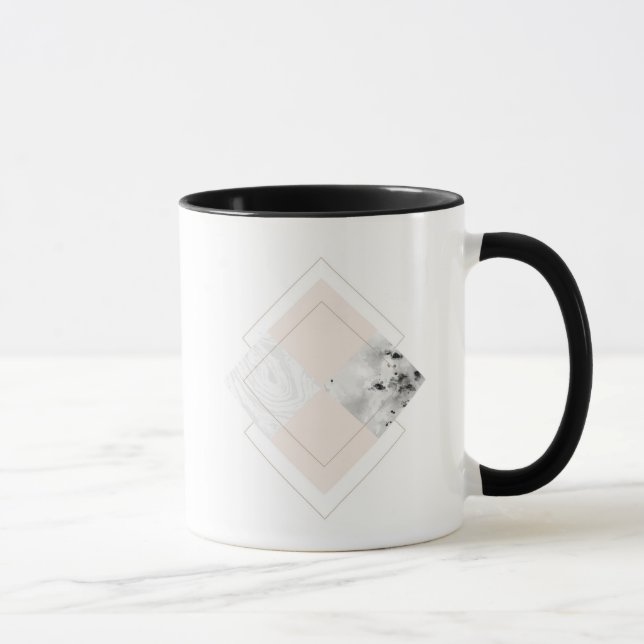 Taza Diseño de mármol geométrico (Derecha)