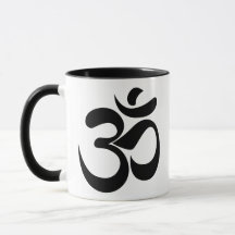 Diseño de meditación de símbolo Om minimalista