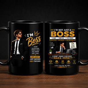 Taza Diseño de Mentalidad de Jefe   Gráfico de Líder Mo