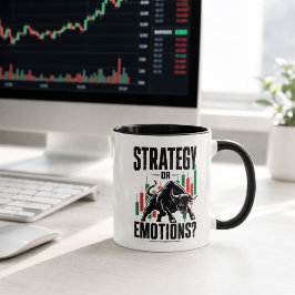 Taza Diseño de Mentalidad de Trading de Toro con Estrat