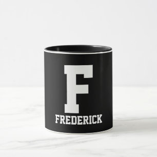 Taza Diseño de monograma simple