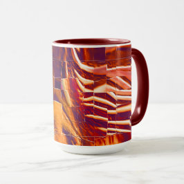 Taza Diseño de mosaico abstracto de aceite de naranja r