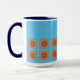 Taza Diseño de mosaico de inspiración mediterránea Eleg