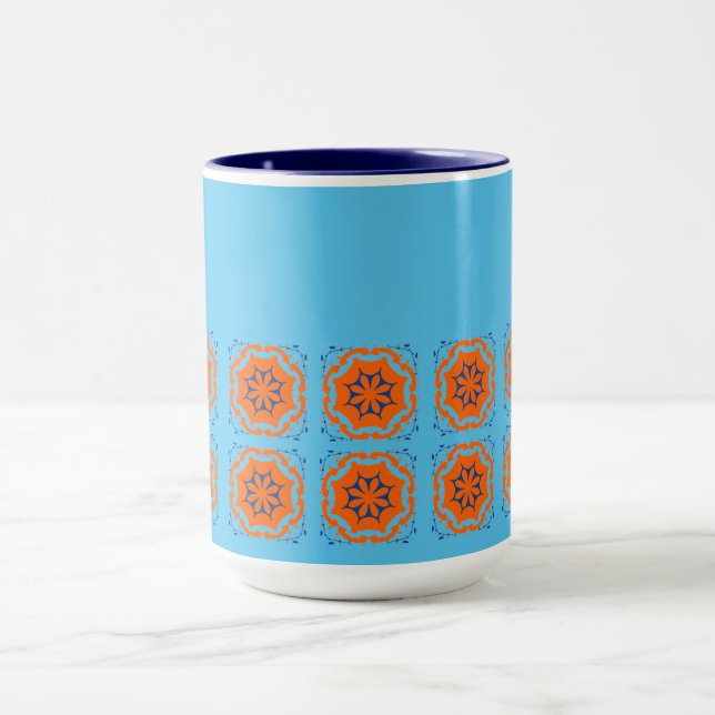 Taza Diseño de mosaico de inspiración mediterránea Eleg (Centro)
