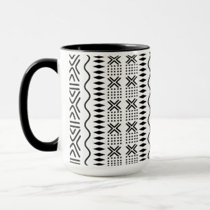 Taza Diseño de mug en el patrón africano de tela de bar