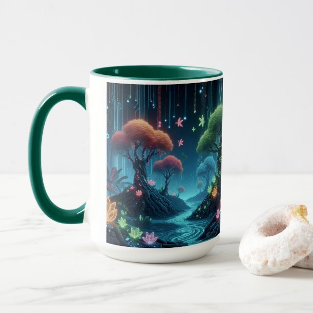 Taza Diseño de música moderna y silencioso y silencioso (Con donut)