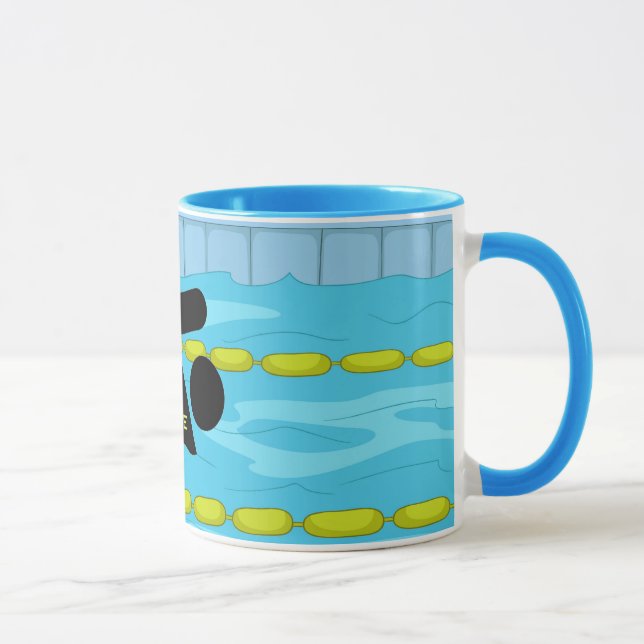 Taza Diseño de natación Café Mug (Derecha)