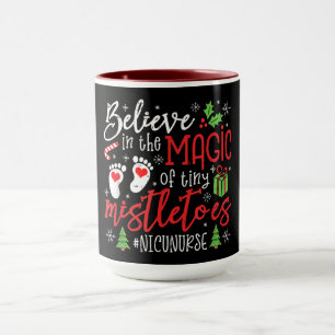 Taza Diseño de Navidad para enfermeras de UCI neonatal