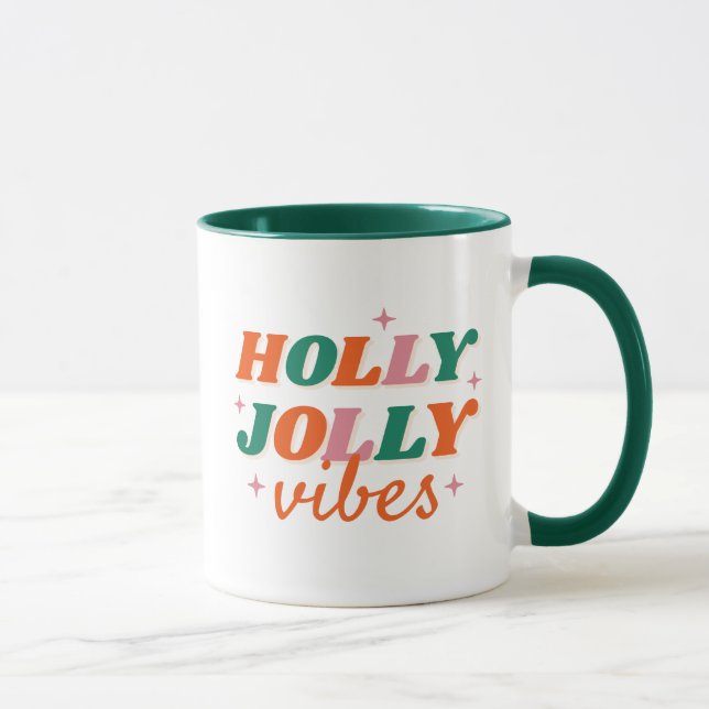 Taza Diseño de Navidades de Fun Holly Jolly Vibes (Derecha)