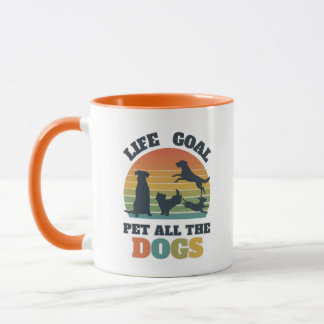Taza Diseño de objetivo de vida para perros con vida re