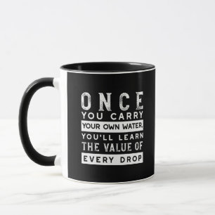 Taza Diseño de oferta de sabiduría - Valor de cada gota
