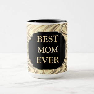 Taza Diseño de oro de lujo ‘Best Mom Ever’