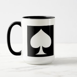 Taza Diseño de pala-negro y blanco