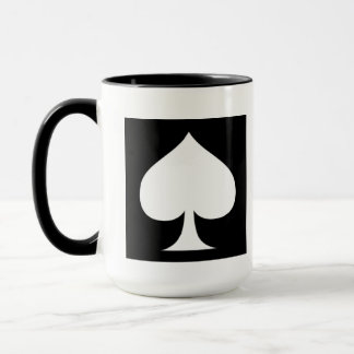 Taza Diseño de pala-negro y blanco
