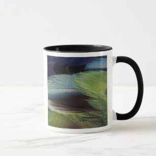 Taza diseño de patrón de pluma de loro