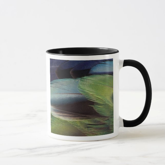 Taza diseño de patrón de pluma de loro (Derecha)
