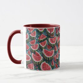 Taza Diseño de Patrón de Sandía Jugosa 1