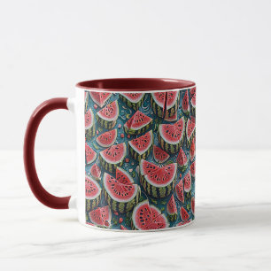 Taza Diseño de Patrón de Sandía Jugosa 1