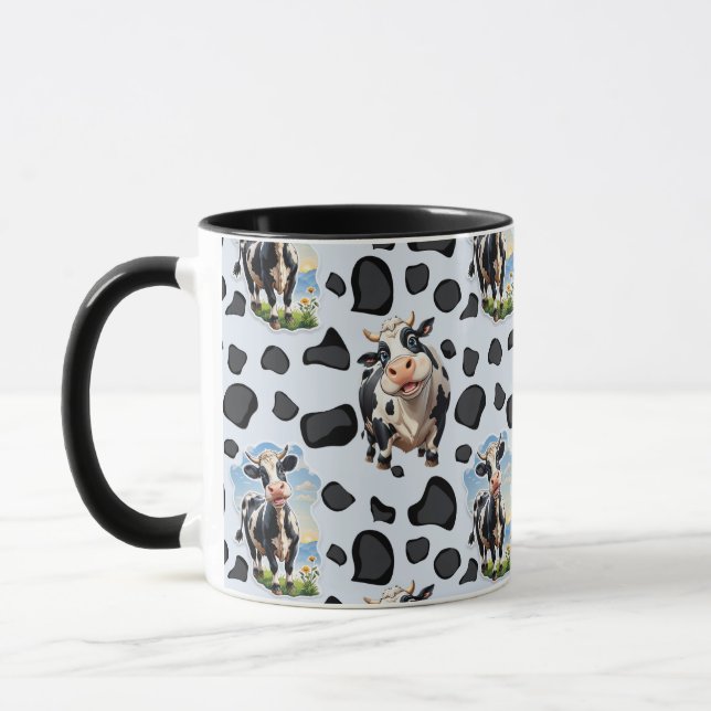 Taza Diseño de patrones de animales de vaca (Izquierda)