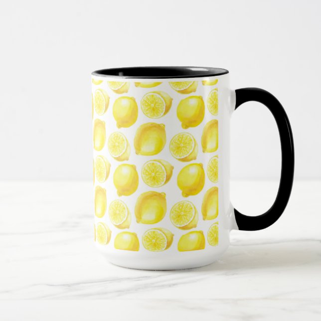 Taza Diseño de patrones de lemones (Derecha)