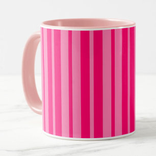 Taza Diseño de patrones de rayas estilizadas de color r