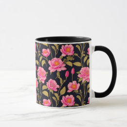 Taza Diseño de patrones digitales florales 24 - Café Mu