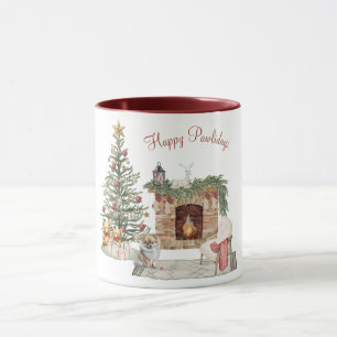 Taza Diseño de perro de Happy Pawlidays - Pomerania