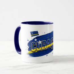 Taza Diseño de Pincel de Curaçao | Orgullo Caribeño