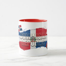 Taza Diseño de Pincel de Pintura de la República Domini