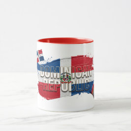 Taza Diseño de Pincel de Pintura de la República Domini