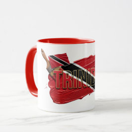 Taza Diseño de Pincel de Pintura de Trinidad | Orgullo