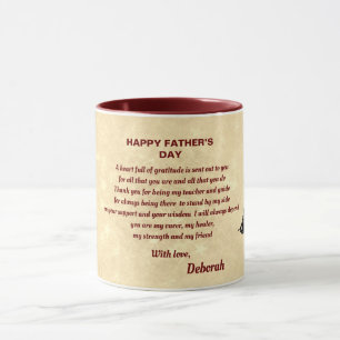 Taza Diseño de poemas del Día del Padre Feliz