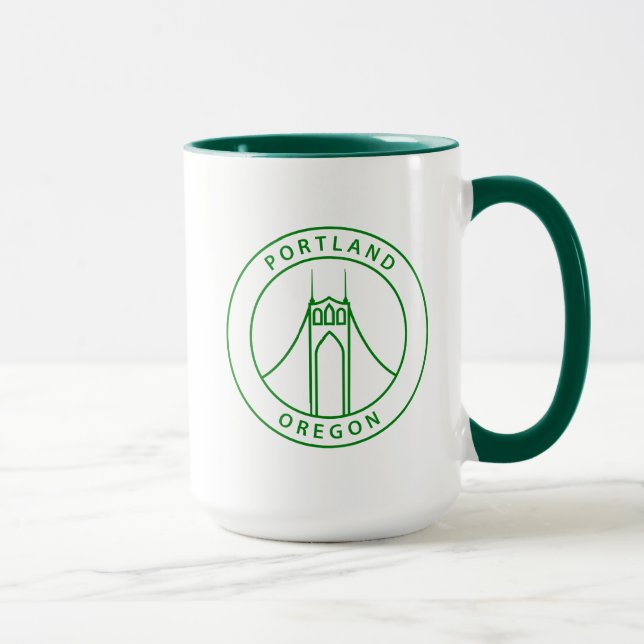 Taza Diseño de Portland Oregon (Derecha)