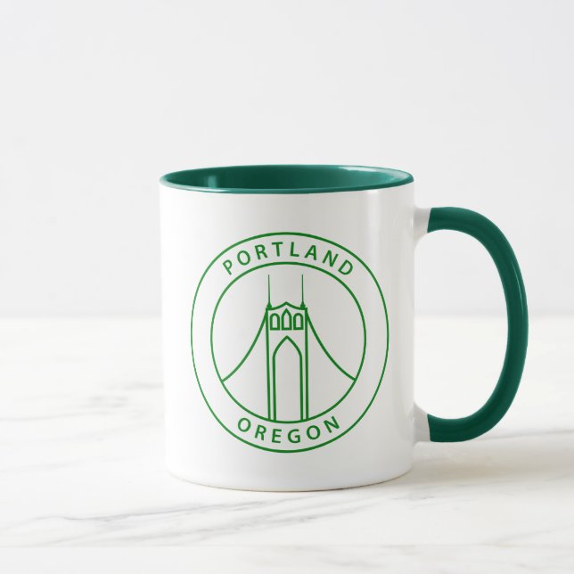 Taza Diseño de Portland Oregon (Derecha)