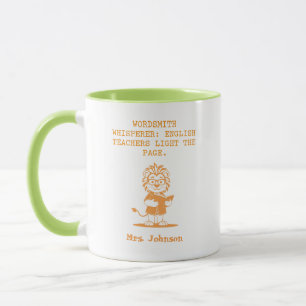 Taza Diseño de profesor de inglés Wordsmith Whisperer