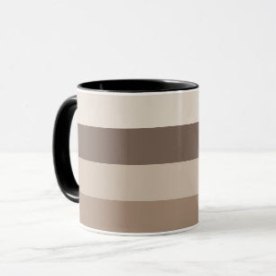 Taza Diseño de rayas en tonos tierra neutros