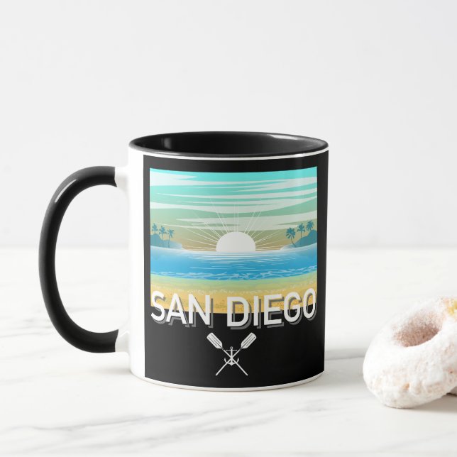 Taza Diseño de San Diego - Mug Combo (Con donut)