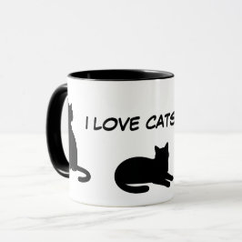 Taza Diseño de siluetas de mascotas lindas - Gatos 1